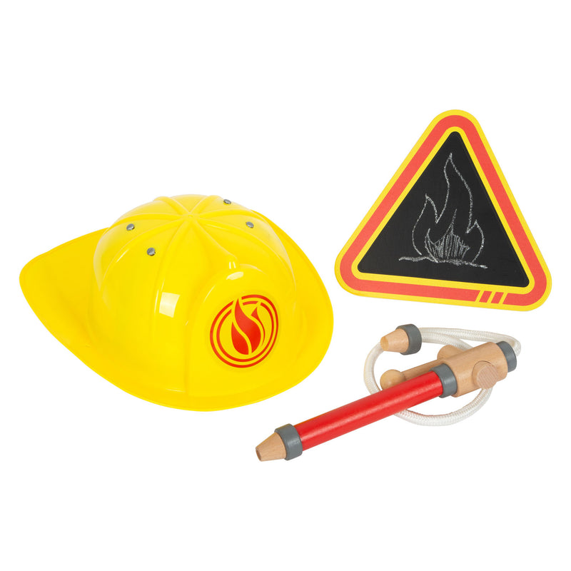 ギャラリービューアに画像をロードする, Small foot - brandweerman rugzak met houten brandweer attributen, 8dlg.
