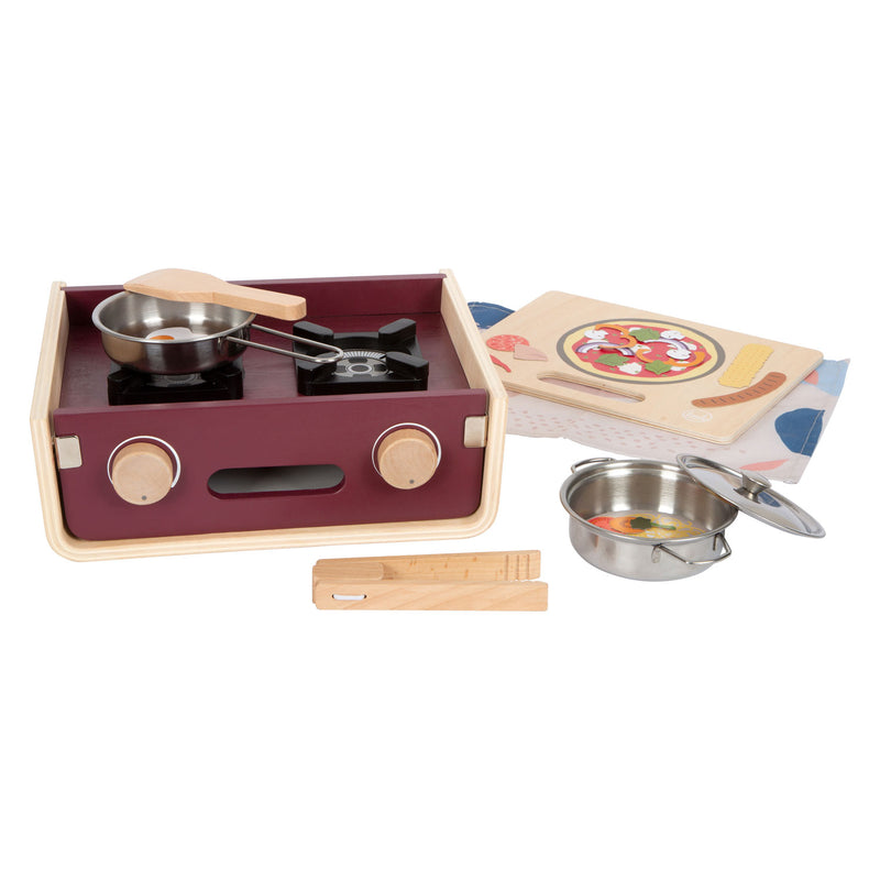 Afbeelding laden in galerijviewer, Small foot - houten camping speelkeuken tasty, 9dlg.
