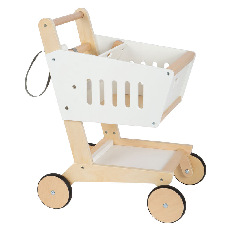 Load image into Gallery viewer, Small foot - houten supermarkt winkelwagen wit
