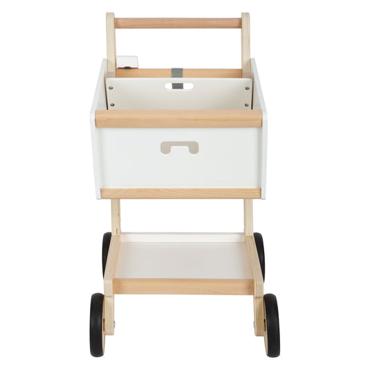 Small foot - houten supermarkt winkelwagen wit