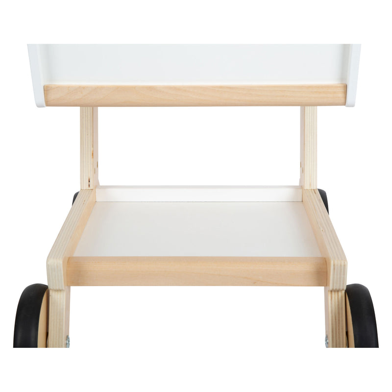 Load image into Gallery viewer, Small foot - houten supermarkt winkelwagen wit

