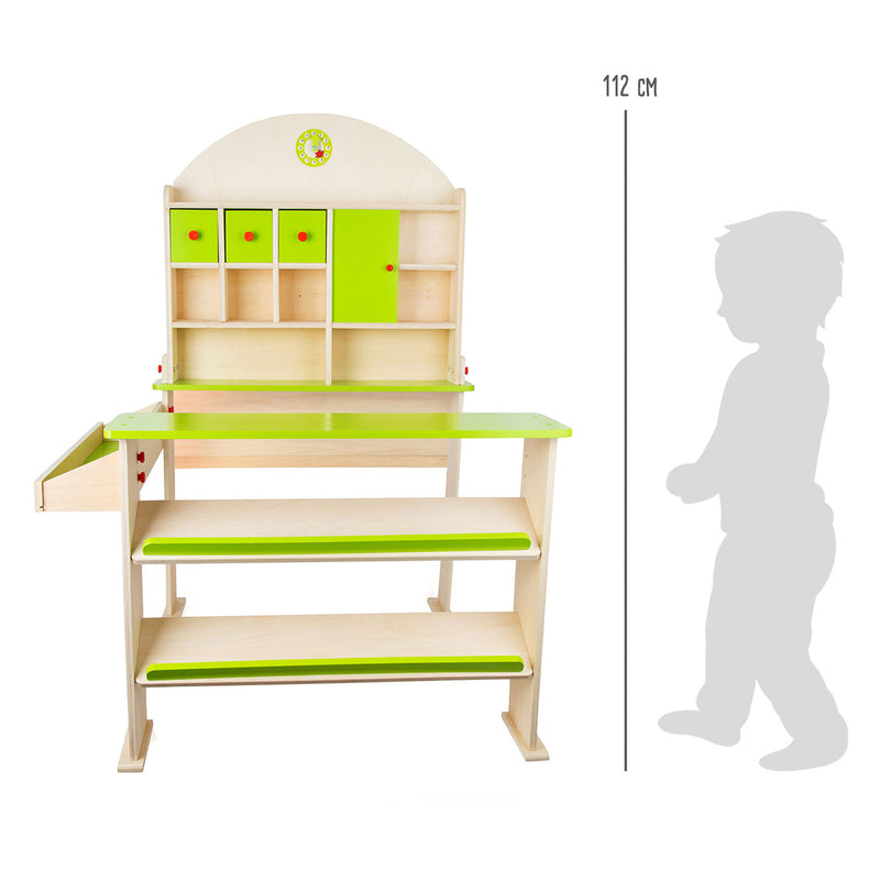 Load image into Gallery viewer, Small foot - houten markt en winkelkraam
