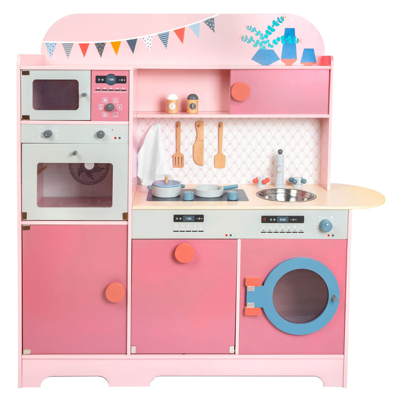 Load image into Gallery viewer, Small Foot Houten Speelkeuken Roze, 12dlg.
