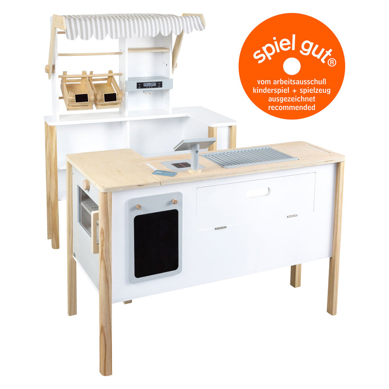 Load image into Gallery viewer, Small Foot Houten Winkel Wit met Kassa en Loopband
