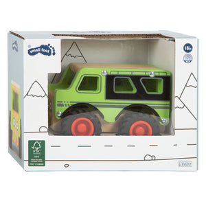 Small foot - houten off-road jeep groen