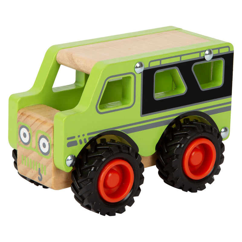 Load image into Gallery viewer, Small foot - houten off-road jeep groen
