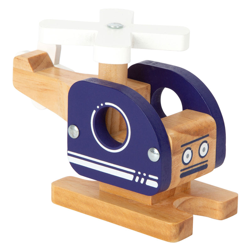 Load image into Gallery viewer, Small foot - houten helikopter blauw

