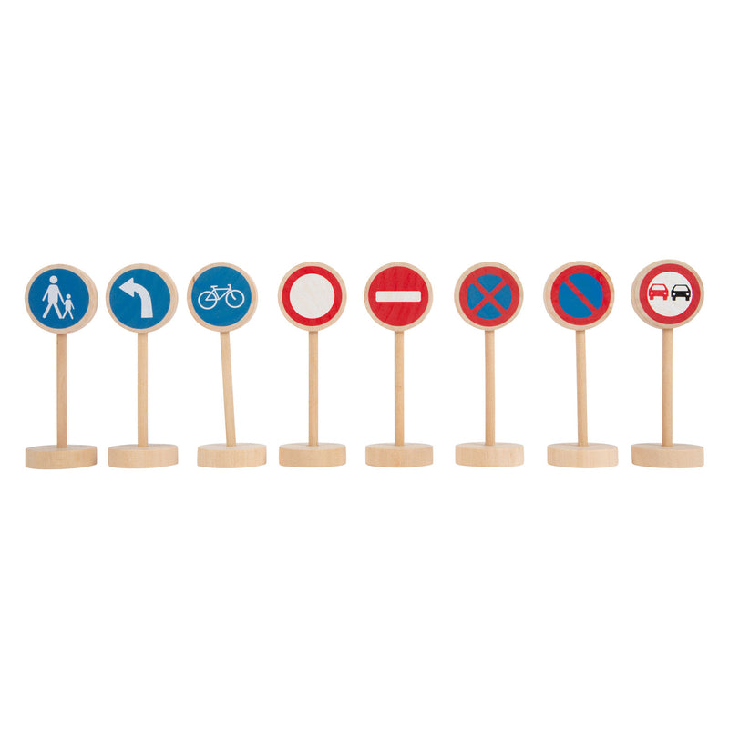 Afbeelding laden in galerijviewer, Small foot - houten mini verkeersbordenset, 25dlg.

