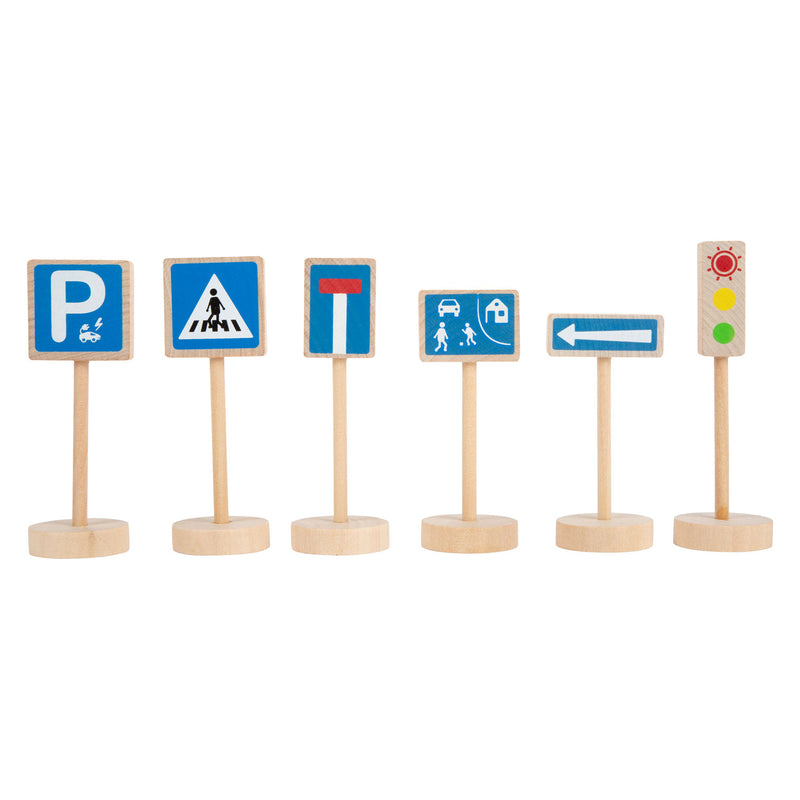 Load image into Gallery viewer, Small foot - houten mini verkeersbordenset, 25dlg.
