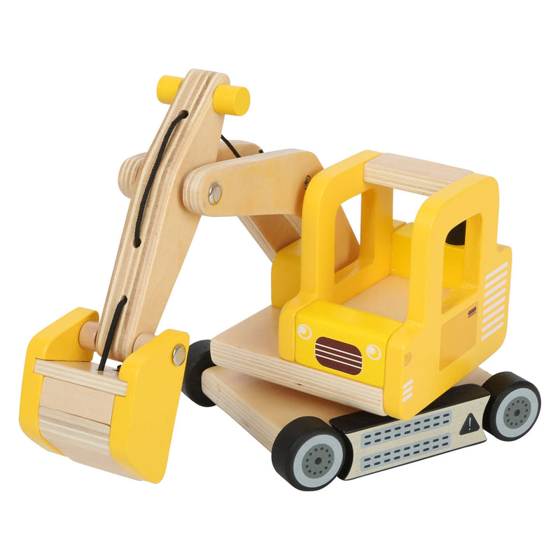 Afbeelding laden in galerijviewer, Small foot - houten graafmachine geel
