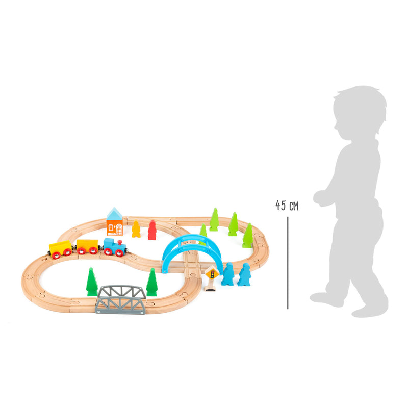 Load image into Gallery viewer, Small foot - houten treinset big journey, 40dlg.
