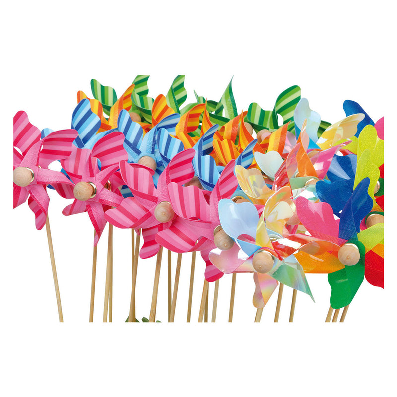 Load image into Gallery viewer, Small foot - windmolen met houten stok 28cm, 24st.
