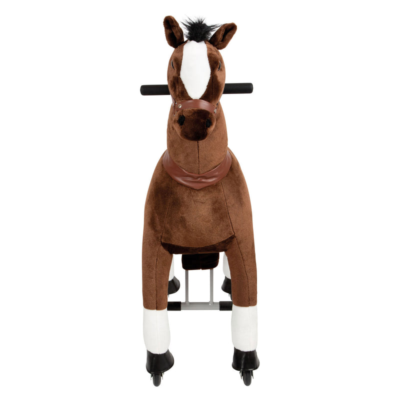 Load image into Gallery viewer, Small foot - hobbelpaard op wielen bruin
