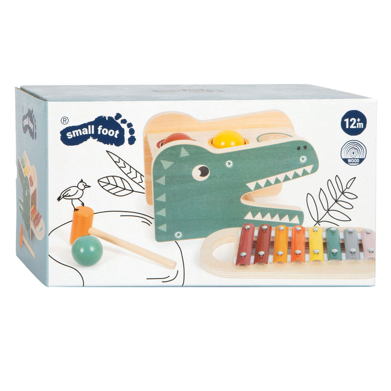 Afbeelding laden in galerijviewer, Small foot - houten xylofoon en hamerbank safari, 5dlg.
