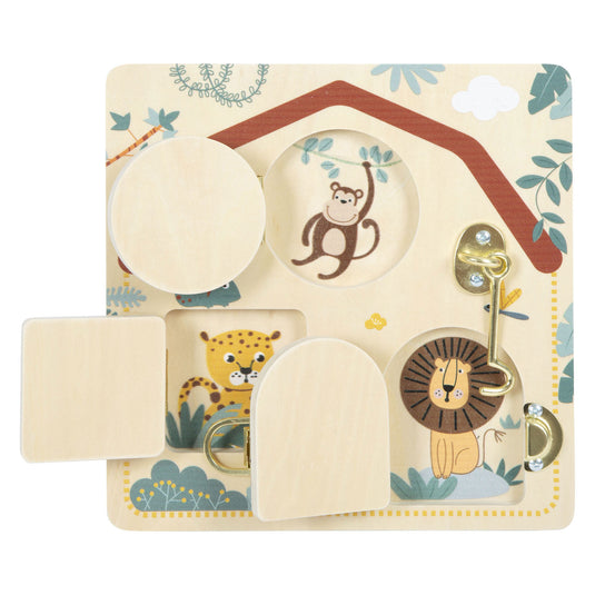 Small foot - sloten en grendels motorische activiteitenbord safari