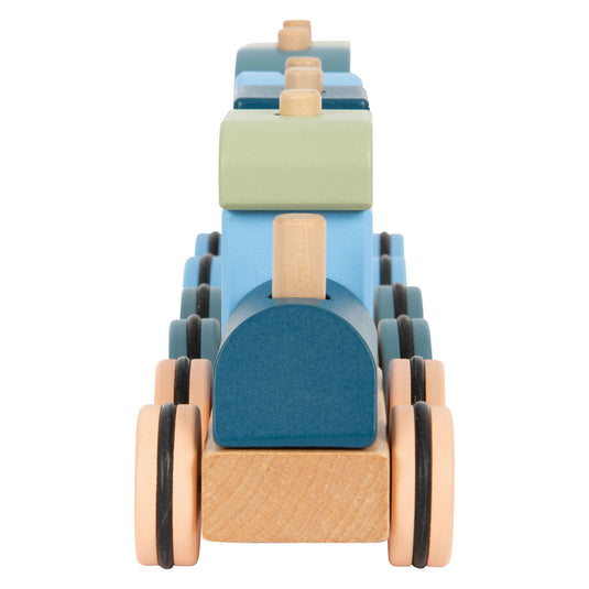 Small foot - houten stapelblokkentrein arctic, 16dlg.