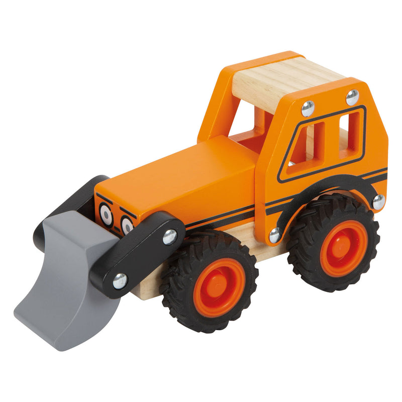 Load image into Gallery viewer, Small foot - houten graafmachine oranje
