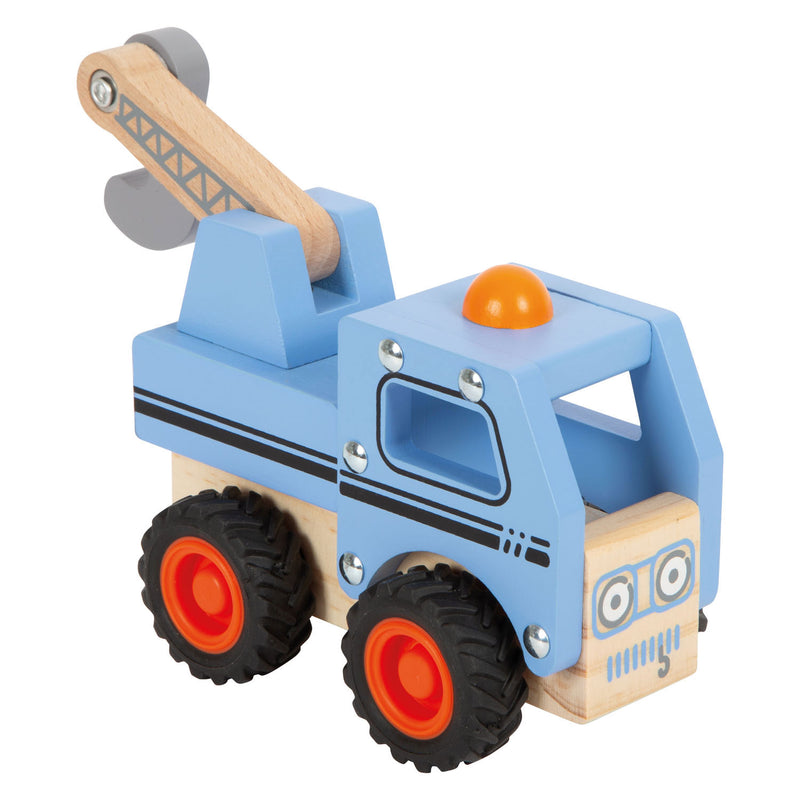 Load image into Gallery viewer, Small foot - houten sleepwagen blauw
