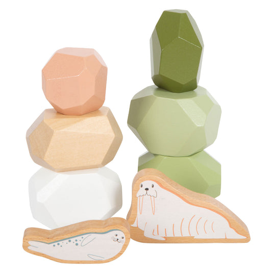 Small foot - houten balansstenen arctic, 11dlg.
