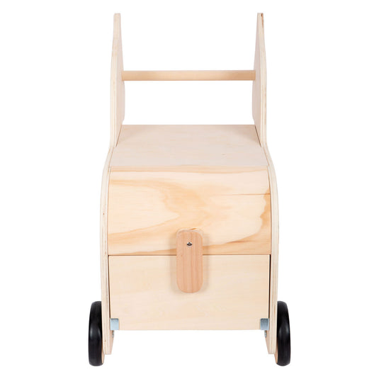 Small foot - houten speelgoedbox en trekfiguur zebra wildlife