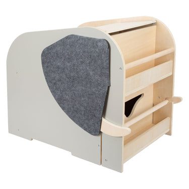 Small foot - houten speelgoedbox olifant op wielen met zitplek