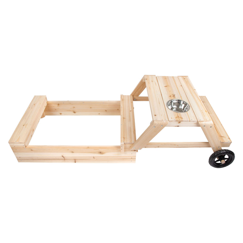 Load image into Gallery viewer, Small foot - zandbak met zitgedeelte en moddertafel
