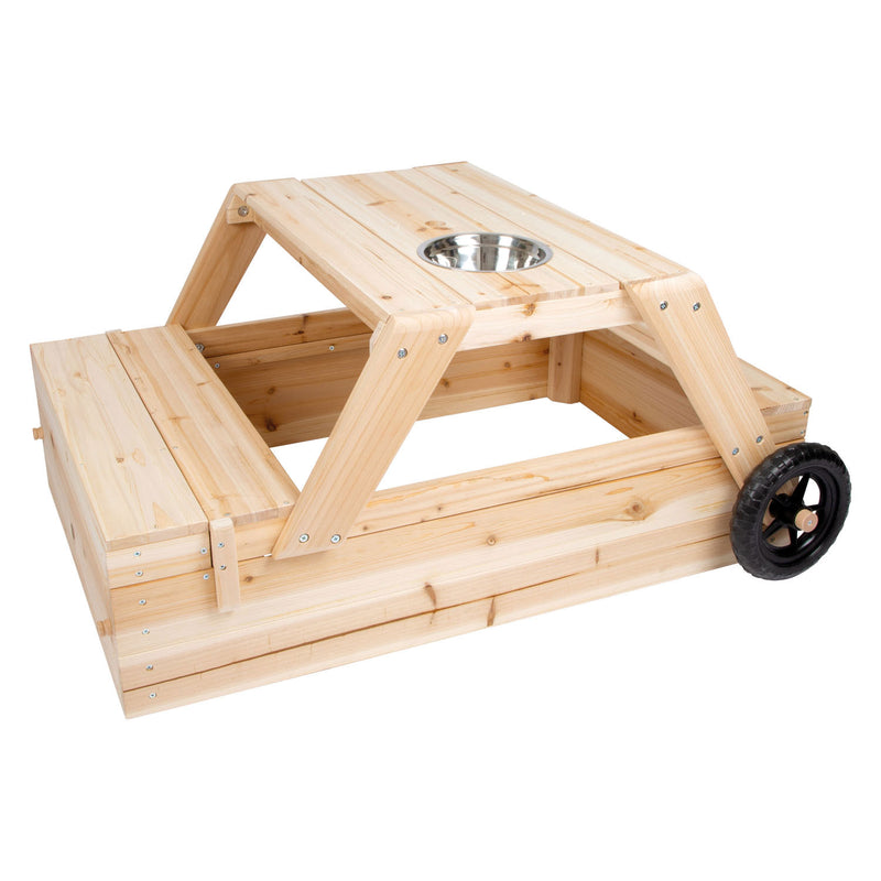 Load image into Gallery viewer, Small foot - zandbak met zitgedeelte en moddertafel
