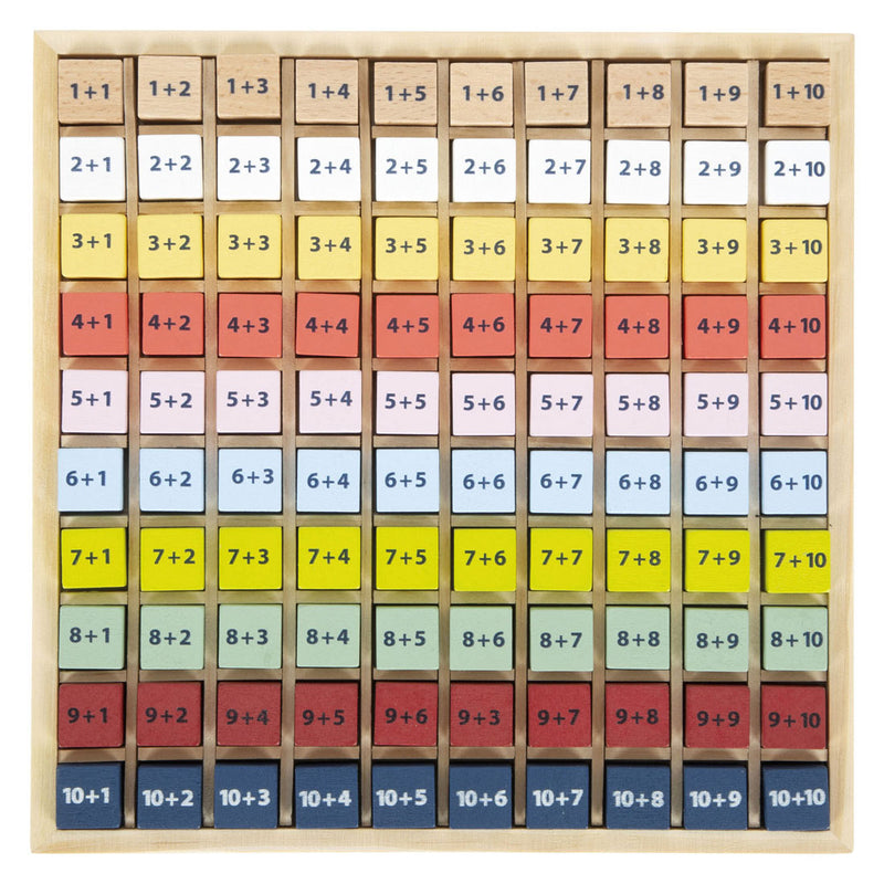 Load image into Gallery viewer, Small foot - houten rekenbord optellen kleur, 100dlg.
