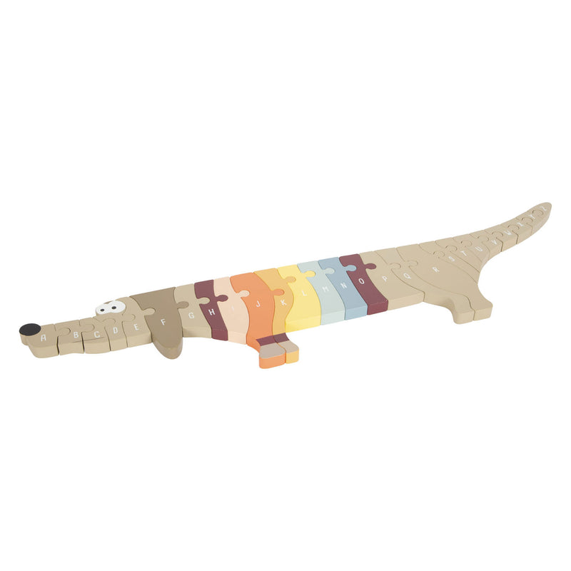 Load image into Gallery viewer, Small foot - houten letter- en vormenpuzzel hond, 26st.
