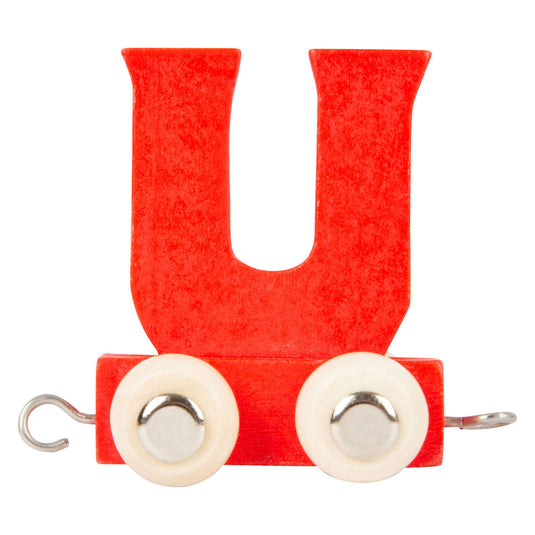 Small foot - houten lettertrein kleur - u
