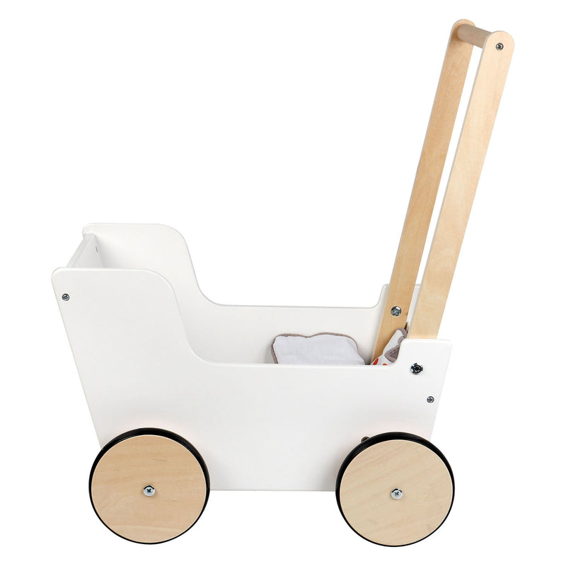 Afbeelding laden in galerijviewer, Small foot - houten duwpoppenwagen little button
