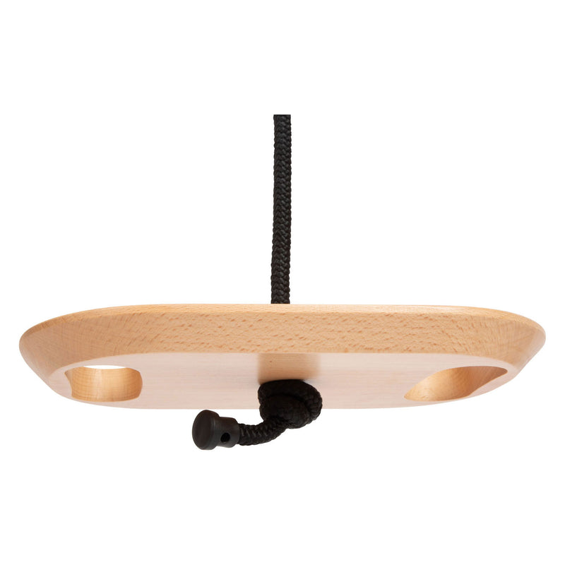 Load image into Gallery viewer, Small foot - houten disc schommel met handgrepen black line

