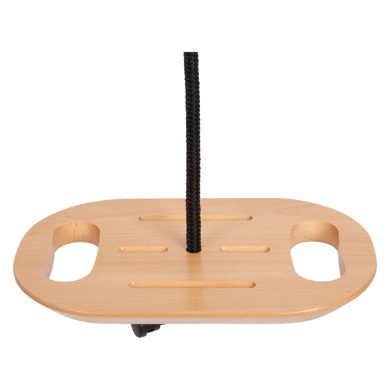 Load image into Gallery viewer, Small foot - houten disc schommel met handgrepen black line
