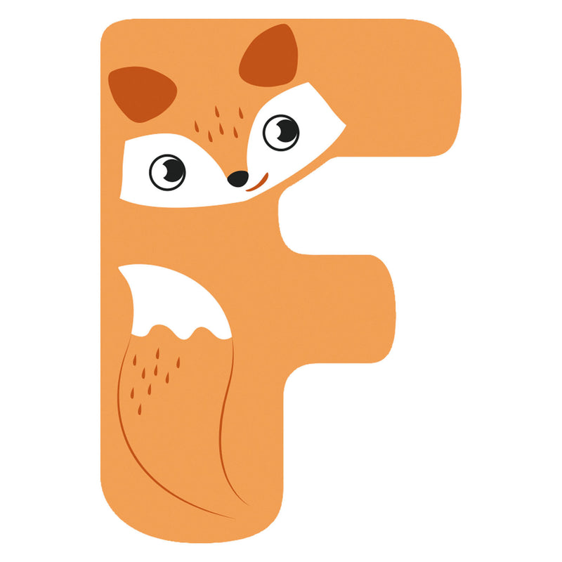 Load image into Gallery viewer, Small foot - houten dieren kinderletter - f
