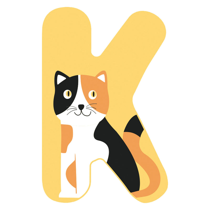 Load image into Gallery viewer, Small foot - houten dieren kinderletter - k
