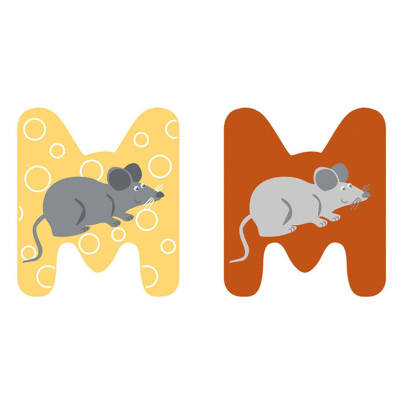 Load image into Gallery viewer, Small foot - houten dieren kinderletter - m
