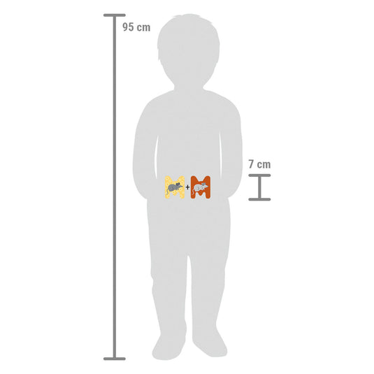 Small foot - houten dieren kinderletter - m