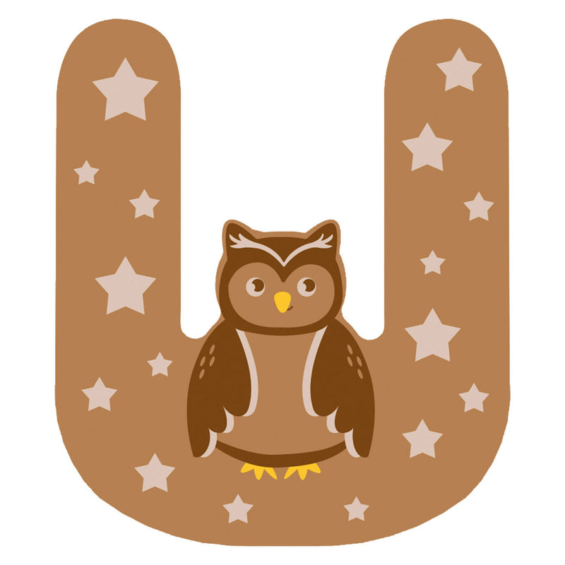 Load image into Gallery viewer, Small foot - houten dieren kinderletter - u
