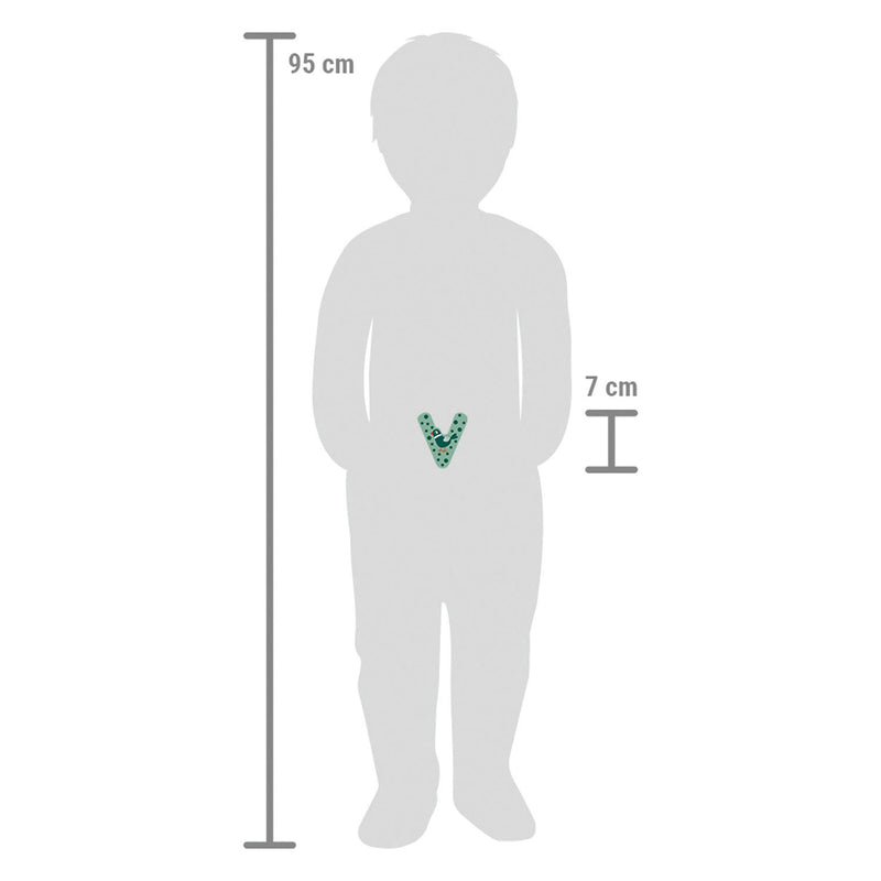 Load image into Gallery viewer, Small foot - houten dieren kinderletter - v
