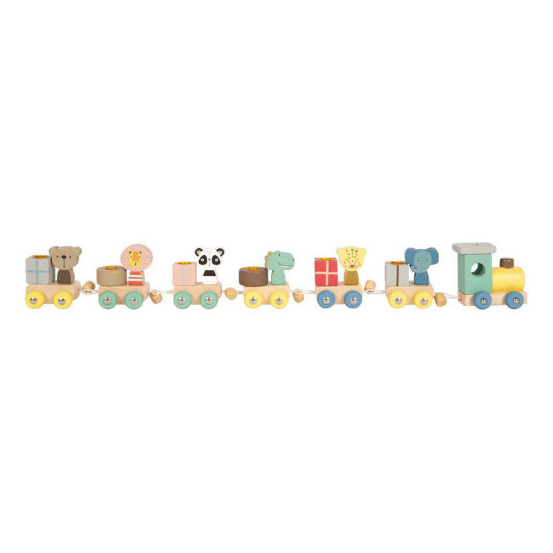 Load image into Gallery viewer, Small foot - houten verjaardagtrein met dieren
