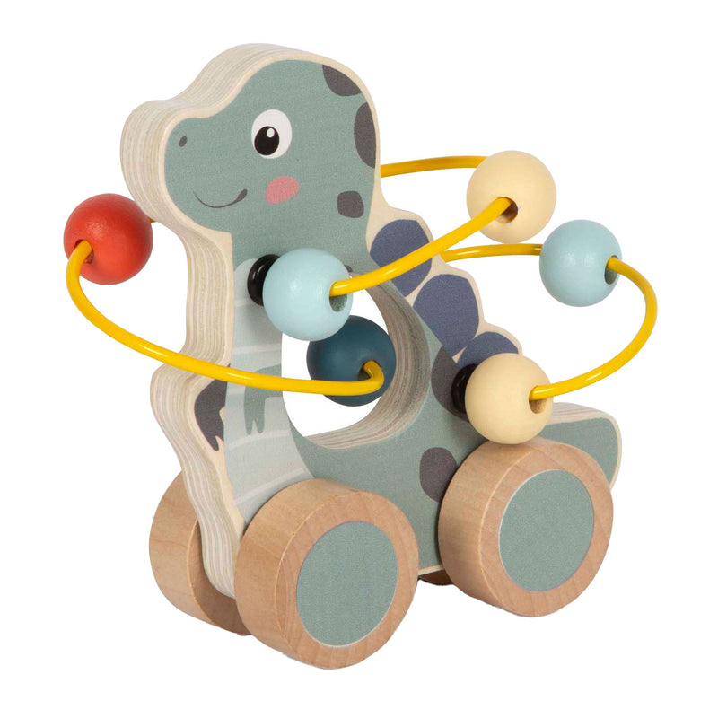 Load image into Gallery viewer, Small foot - houten duwfiguur motoriekspiraal dino
