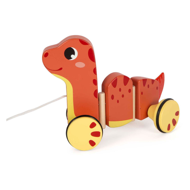 Afbeelding laden in galerijviewer, Small foot - houten trekfiguur dino
