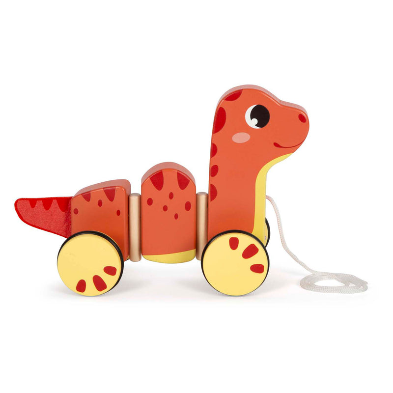 Afbeelding laden in galerijviewer, Small foot - houten trekfiguur dino
