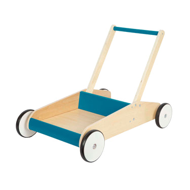 Small foot - houten loopwagen petrol blauw
