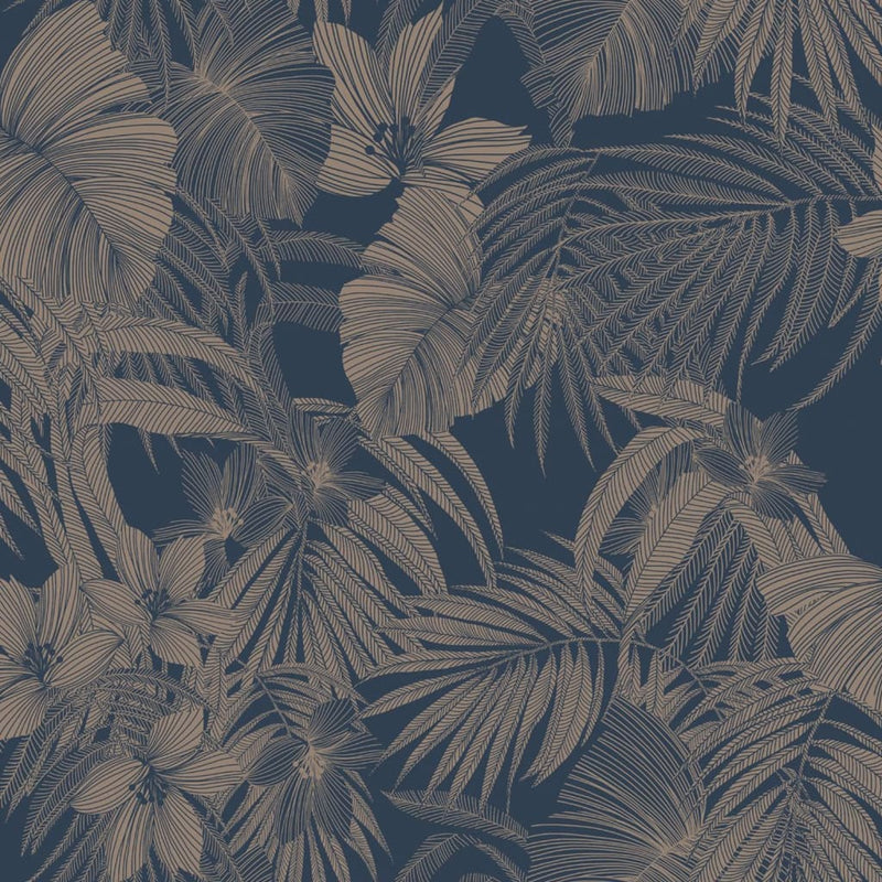 Load image into Gallery viewer, Dutch wallcoverings behang joelle zilverkleurig en blauw
