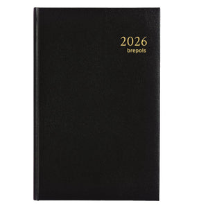 Brepols bureauagenda saturnus week 2026 lima zwart 13x21 cm