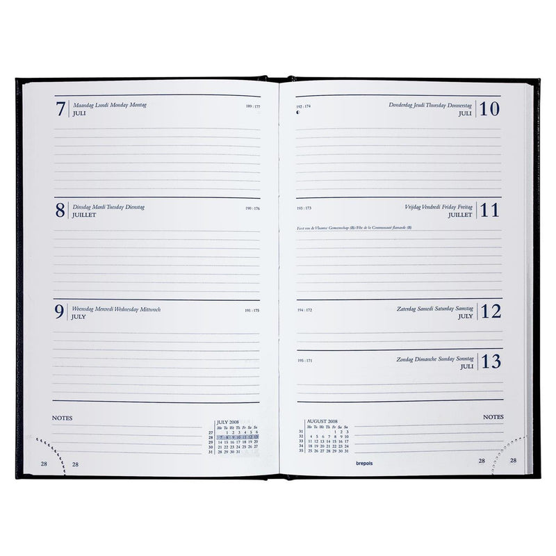 Load image into Gallery viewer, Brepols agenda saturnus week 2026 lima zwart
