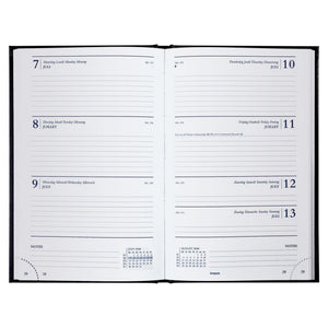 Brepols bureauagenda saturnus week 2027 lima blauw 13x21cm