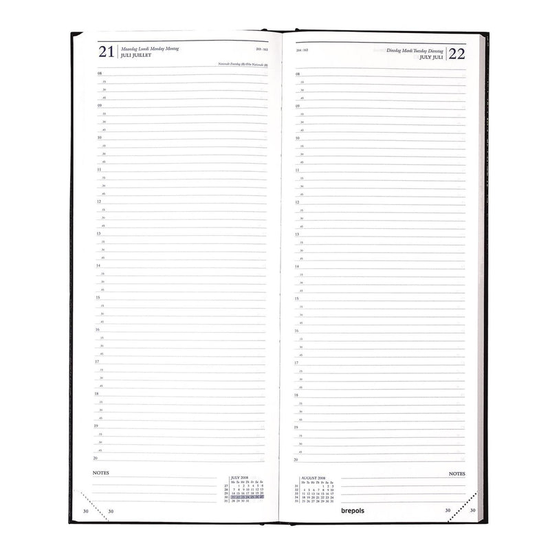 Load image into Gallery viewer, Brepols agenda saturnus 1 dag 2026 lang zwart
