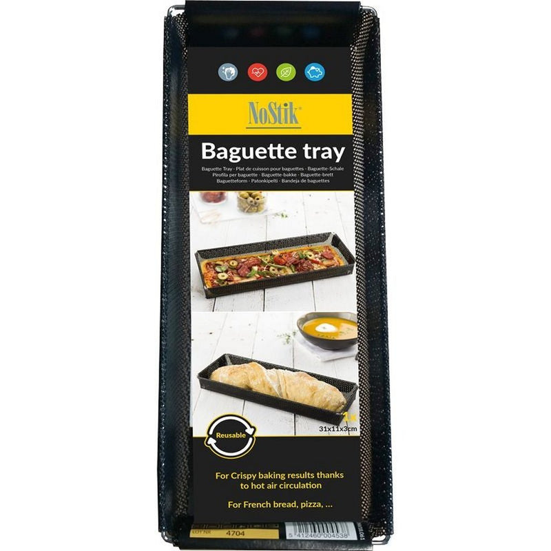 Load image into Gallery viewer, Nostik baguette tray 31x11x3 cm zwart
